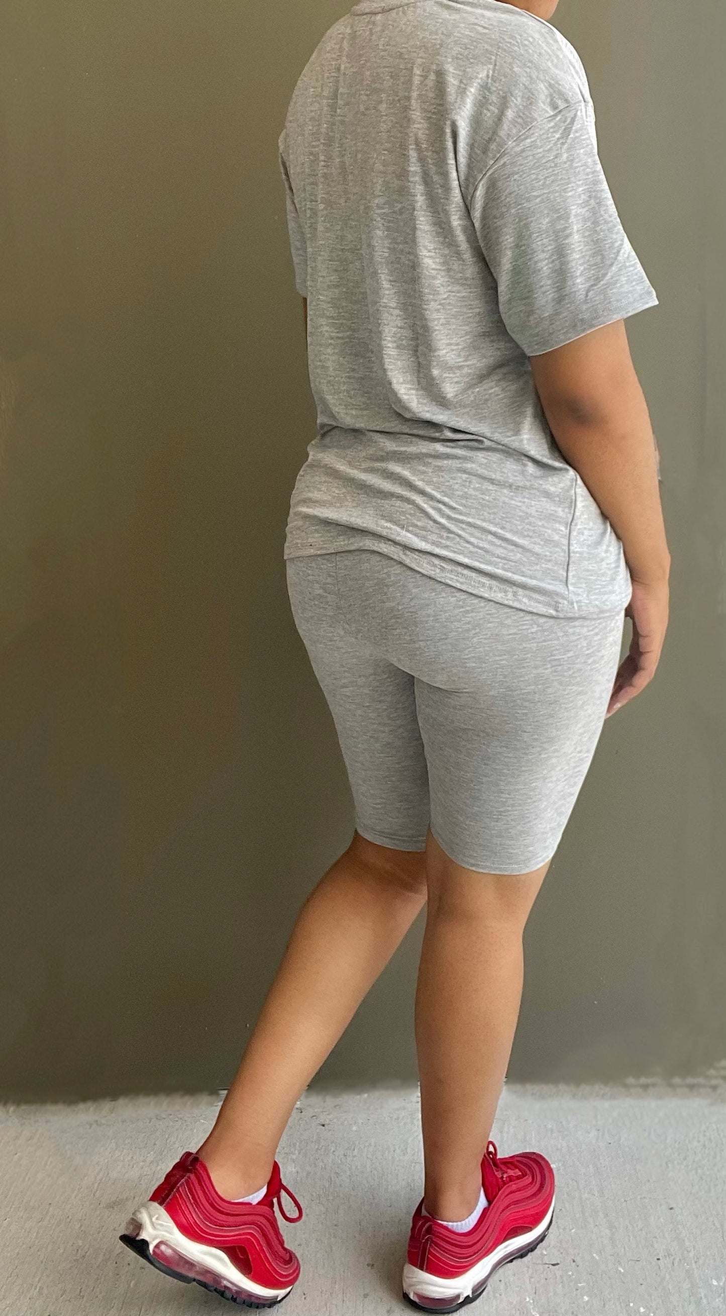 Two-Piece Biker Short Set