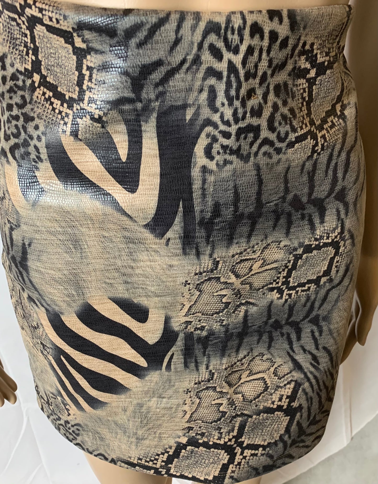 Animal Print Mini Skirt