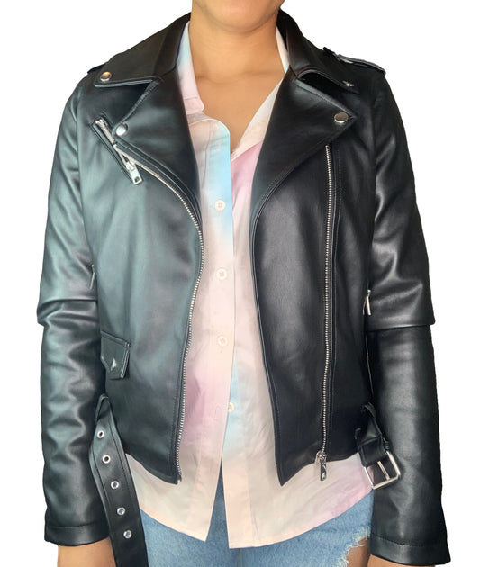Faux Leather Biker Jacket