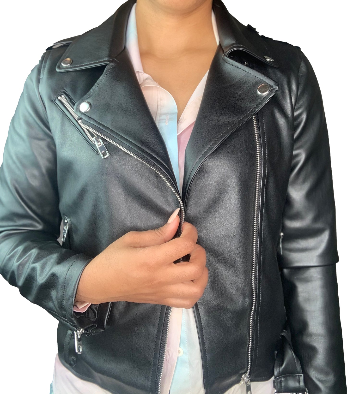 Faux Leather Biker Jacket