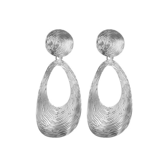 Fingerprinting Teardrop Earrings