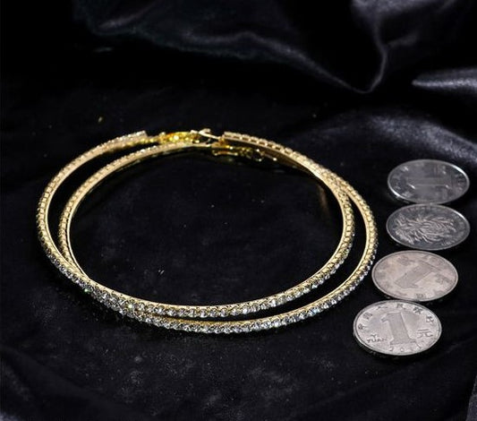 Hoop Rhinestone Earrings