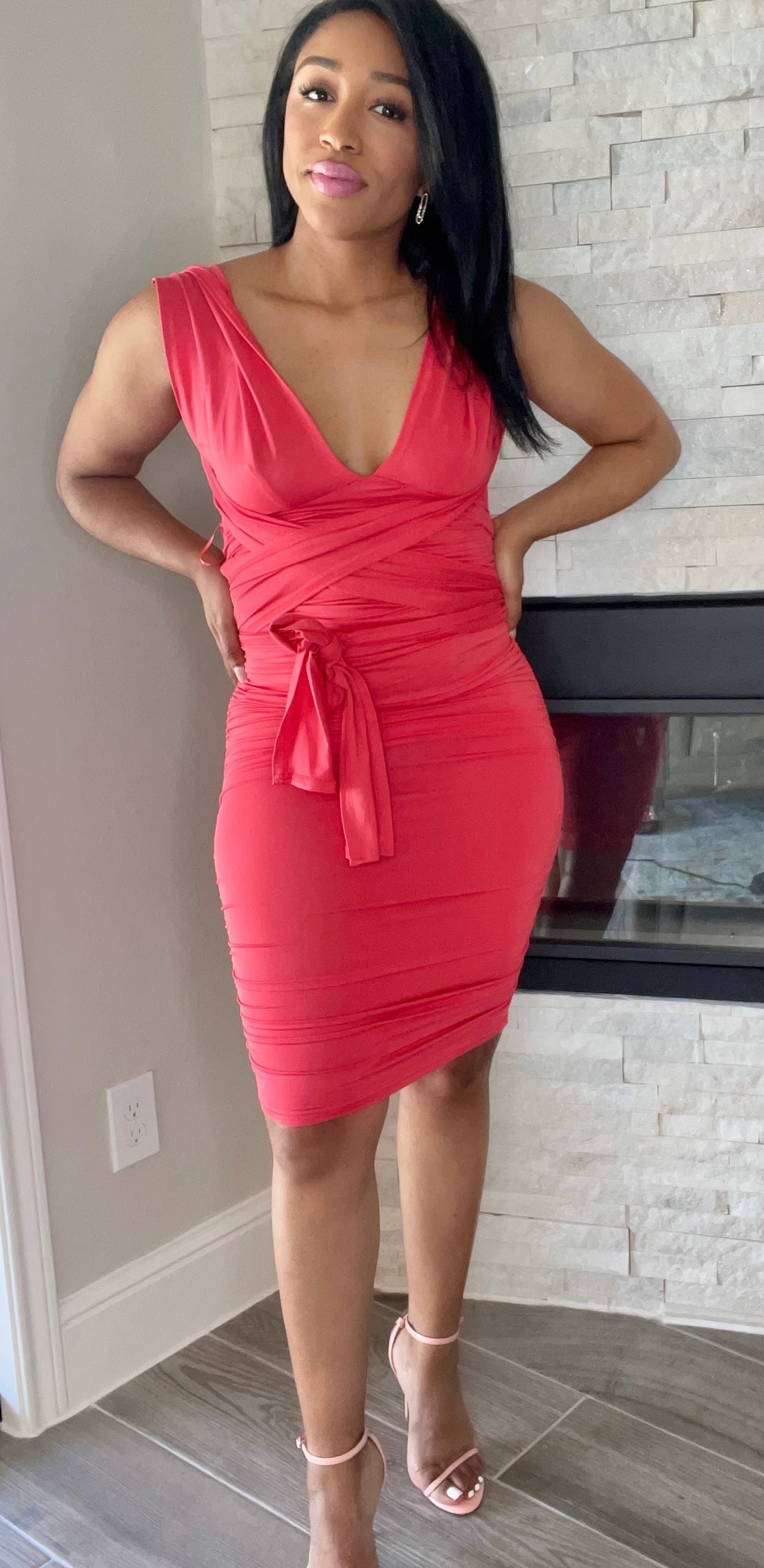 Wrap Around Rose Midi