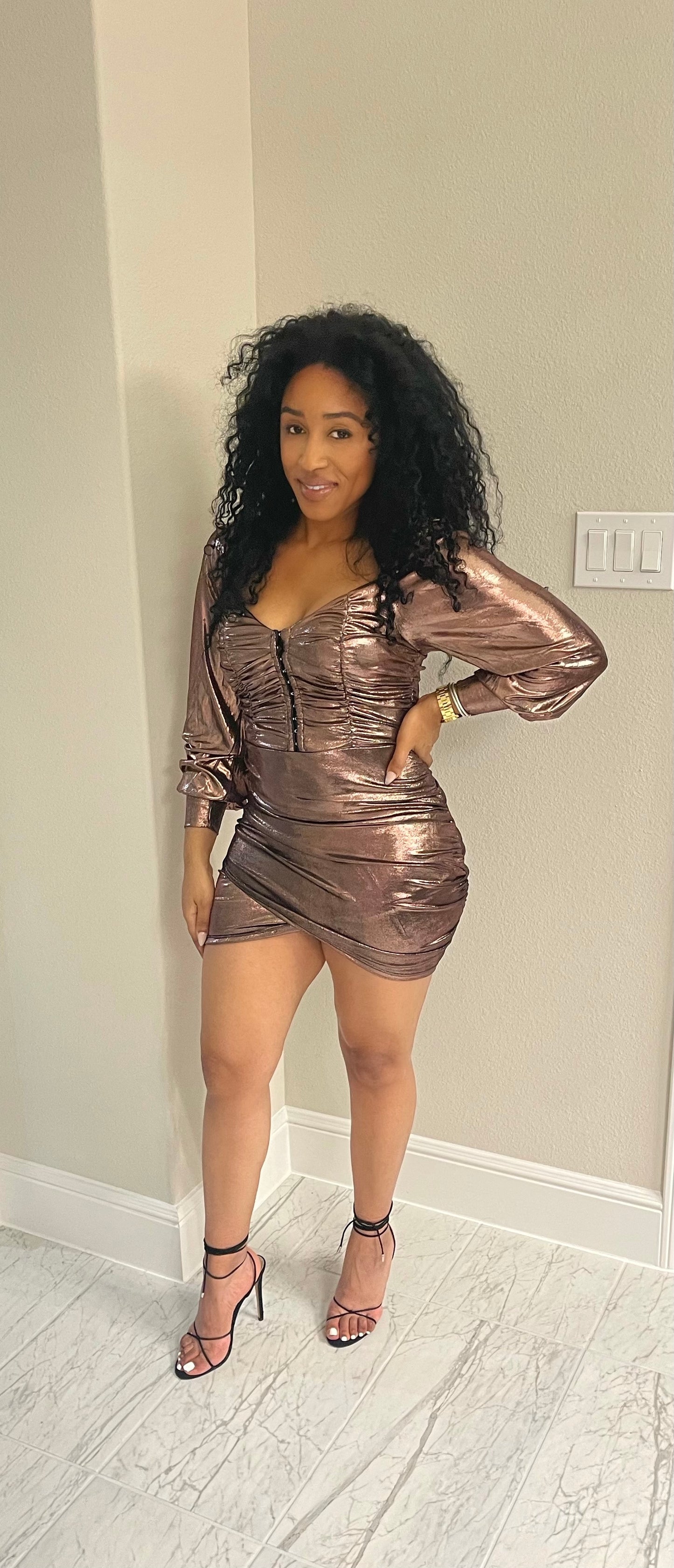 Wrap Me Up Metallic Mini