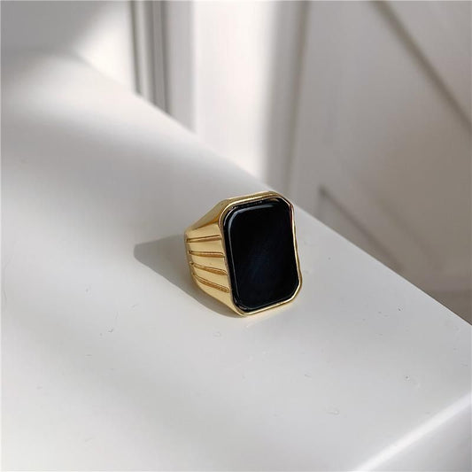 Black and Gold Ring