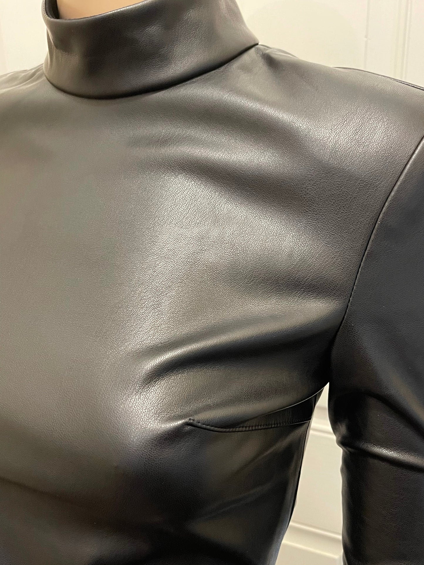 Theee Black Leather Midi