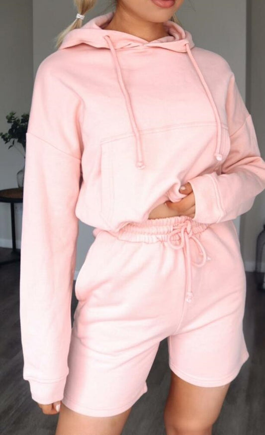 Hoodie and Shorts Loungewear Set-Sold Separately