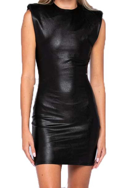 Mini Black Faux Leather